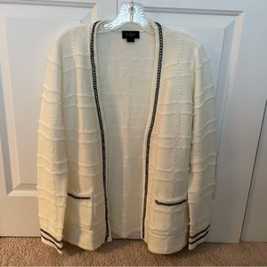 White Knit Chain Sweater